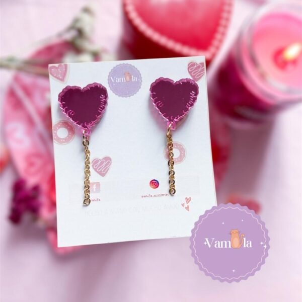 Aretes globo corazón