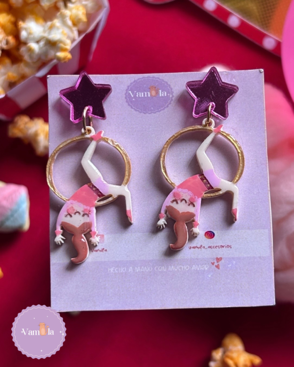 Aretes acróbata celestial